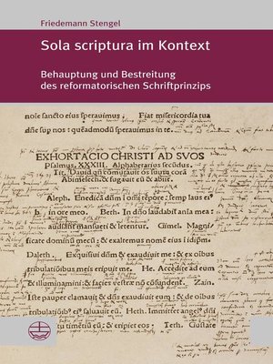 cover image of Sola scriptura im Kontext